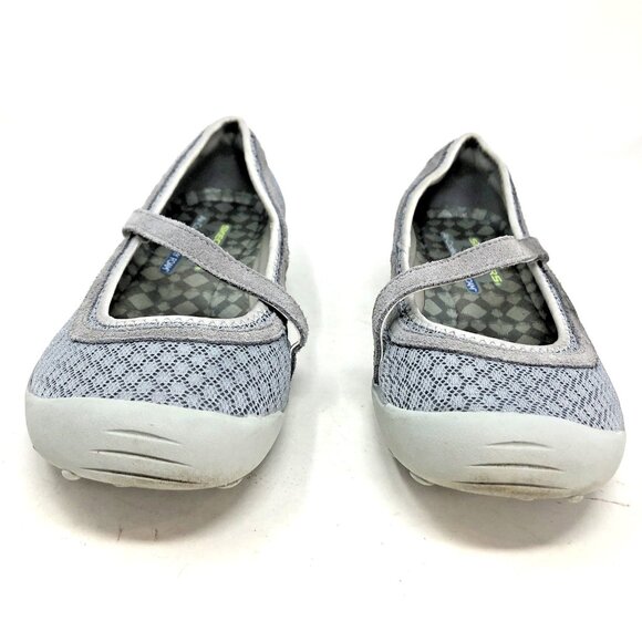 Skechers Shoes Womens 8.5 Gray Relaxed Fit Air Cooled Memory Foam Mary Jane Flat - Picture 2 of 11